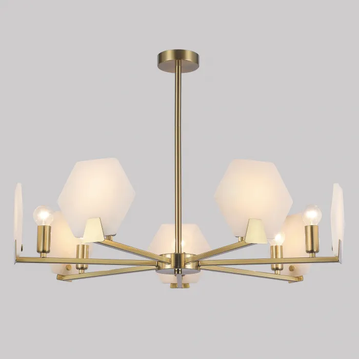 Люстра на штанге Eurosvet Marble 60158/7 латунь от ImperiumLoft