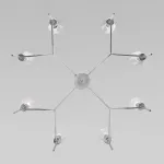 Люстра на штанге Eurosvet Prism 60143/8 хром от ImperiumLoft