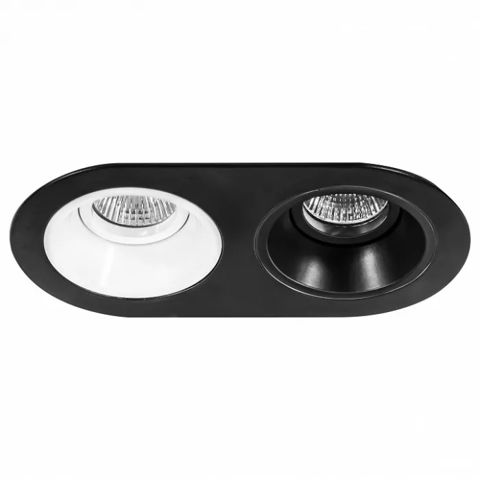 Встраиваемый светильник Lightstar Domino D6570607 цвет арматуры черно-белый от ImperiumLoft