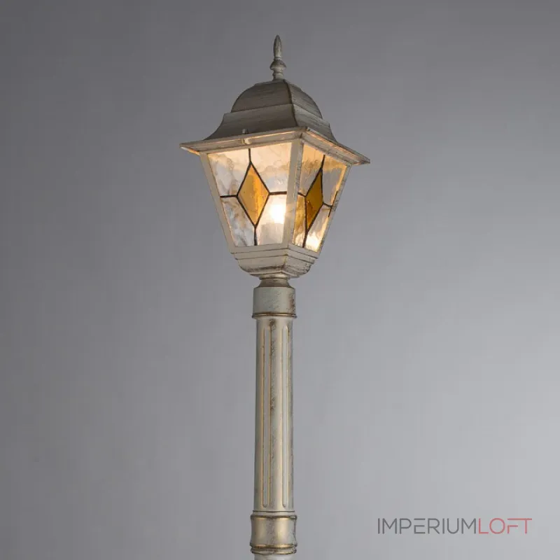 Фонарный столб Arte Lamp Berlin A1017PA-1WG Цвет арматуры золото Цвет плафонов желтый
