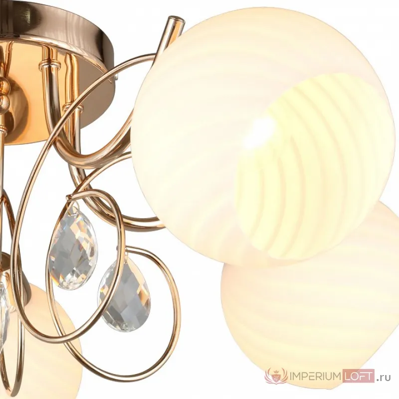Потолочная люстра Omnilux Martello OML-25207-05 Цвет плафонов белый Цвет арматуры золото от ImperiumLoft