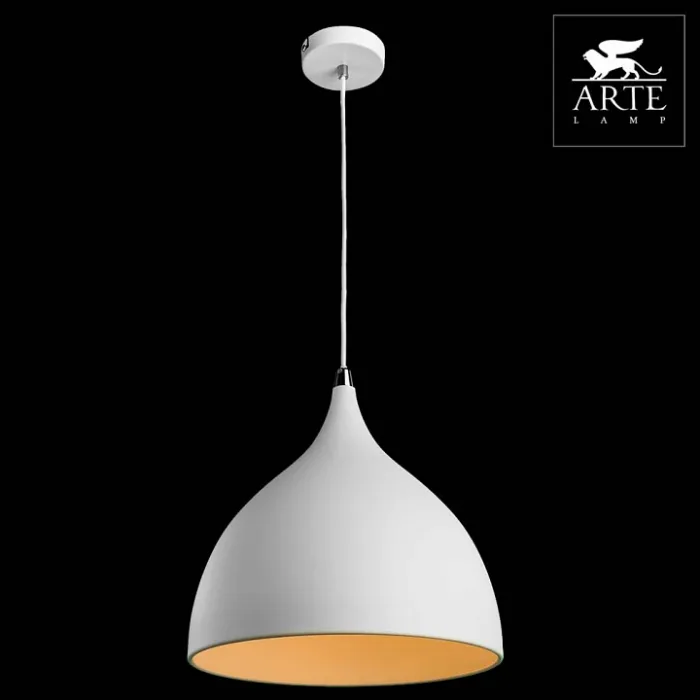 Подвесной светильник Arte Lamp Ciclone A9155SP-1WH Цвет арматуры хром Цвет плафонов белый от ImperiumLoft