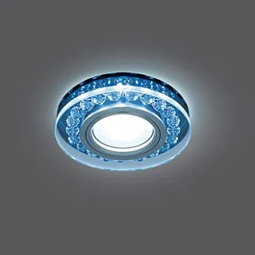 Встраиваемый светильник Gauss Backlight 2 BL047 Цвет плафонов голубой Цвет арматуры хром
