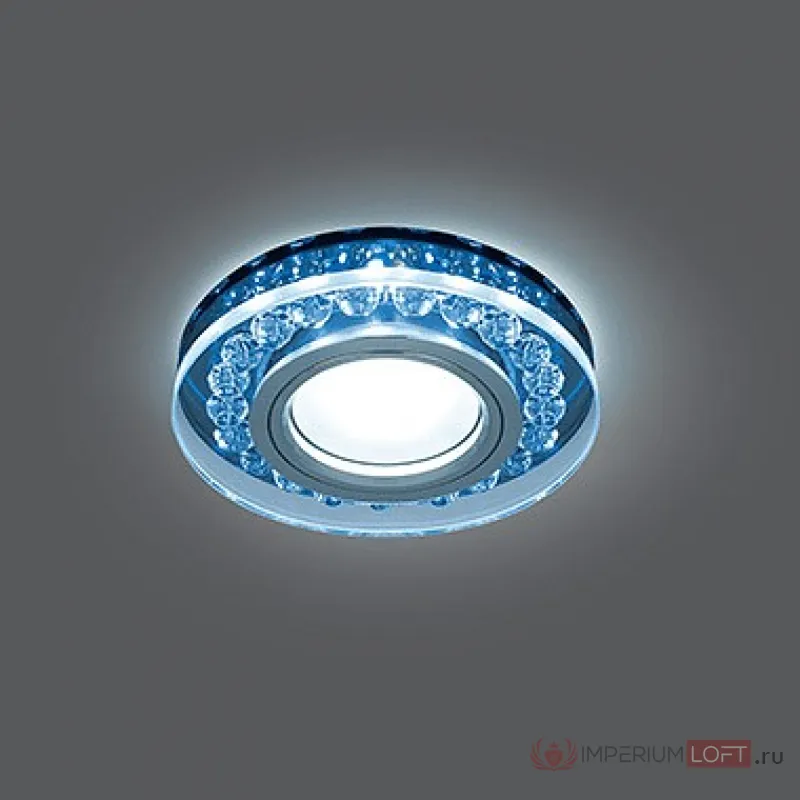 Встраиваемый светильник Gauss Backlight 2 BL047 Цвет плафонов голубой Цвет арматуры хром от ImperiumLoft