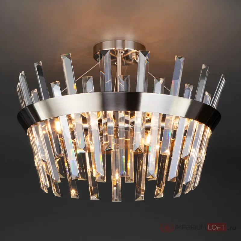 Светильник на штанге TK Lighting Steccato 10111/5 сатин-никель/прозрачный Цвет арматуры никель Цвет плафонов прозрачный от ImperiumLoft