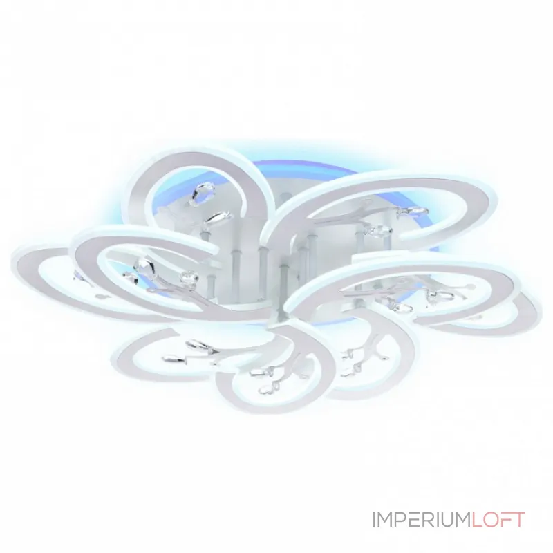 Накладной светильник Ambrella Original 2 FA513/6+3 WH белый 216W 680*650*120 (ПДУ РАДИО 2.4G) Цвет арматуры белый Цвет плафонов белый
