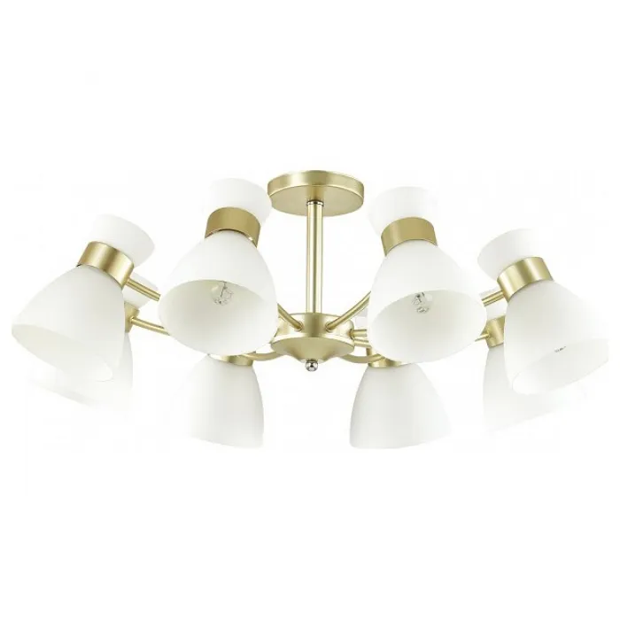 Люстра на штанге Lumion Wilma 4535/8C Цвет плафонов белый Цвет арматуры латунь от ImperiumLoft