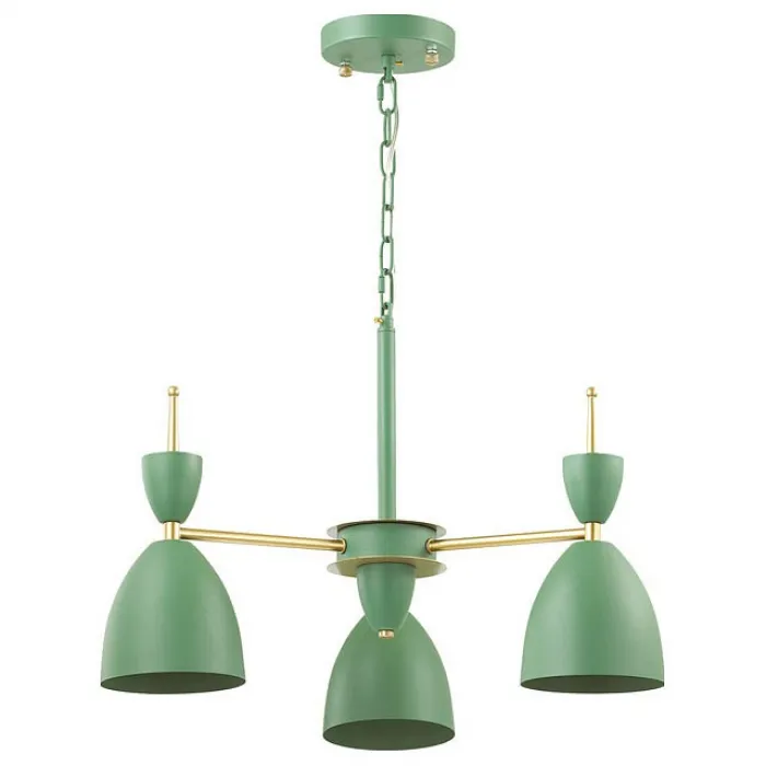 Подвесная люстра Lumion Gemma 3785/3 Цвет арматуры золото Цвет плафонов зеленый от ImperiumLoft