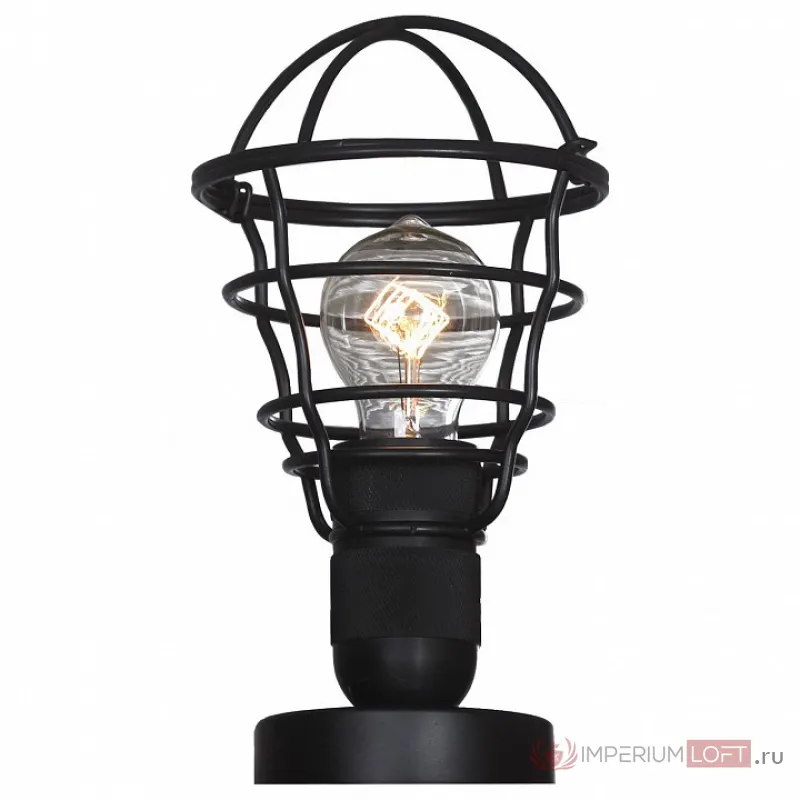 Настольная лампа декоративная Lussole Brentwood LSP-9880w Цвет арматуры черный Цвет плафонов черный от ImperiumLoft
