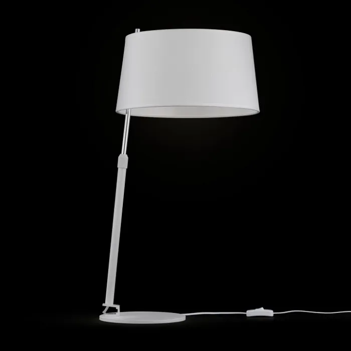 Настольная лампа декоративная Maytoni Bergamo MOD613TL-01W Цвет арматуры хром Цвет плафонов белый от ImperiumLoft