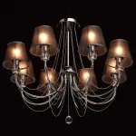 Люстра на штанге MW-Light Федерика 84 684010408 Цвет арматуры хром Цвет плафонов черный от ImperiumLoft