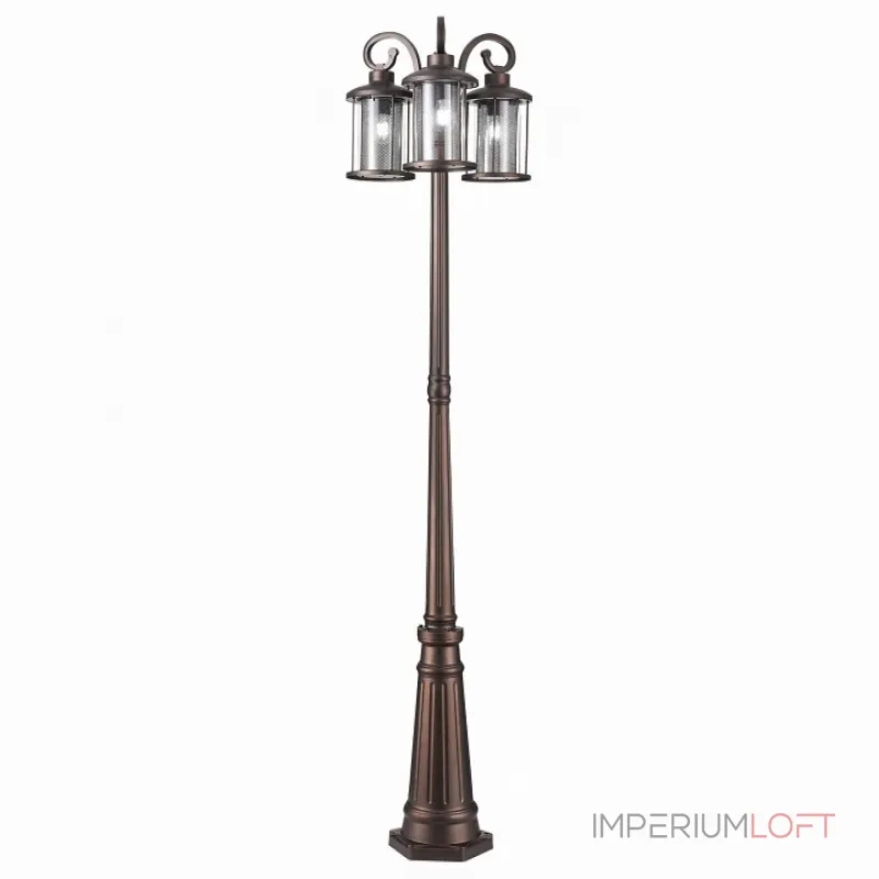 Фонарный столб ST-Luce Lastero SL080.425.03 Цвет плафонов прозрачный Цвет арматуры коричневый