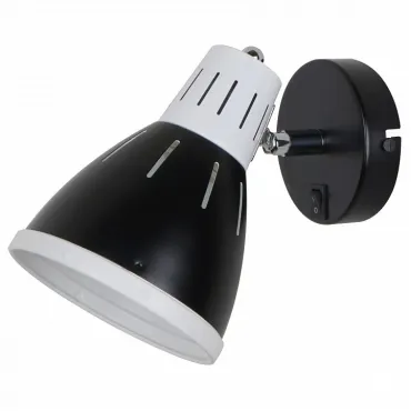 Бра Arte Lamp Marted A2215AP-1BK Цвет арматуры черный Цвет плафонов черный от ImperiumLoft