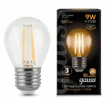 Лампа светодиодная Gauss E27 9Вт 2700K 105802109 от ImperiumLoft