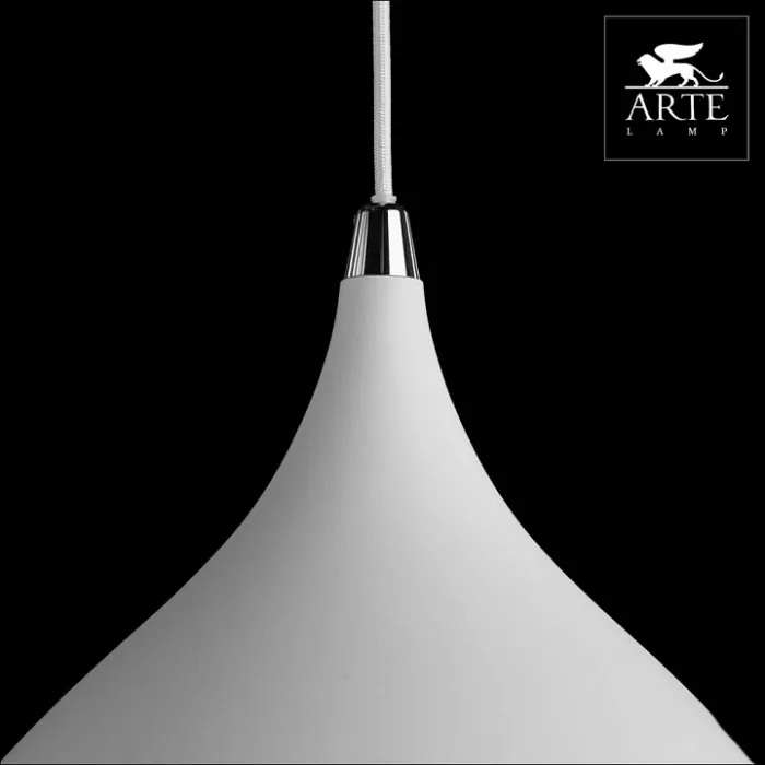 Подвесной светильник Arte Lamp Ciclone A9155SP-1WH Цвет арматуры хром Цвет плафонов белый от ImperiumLoft