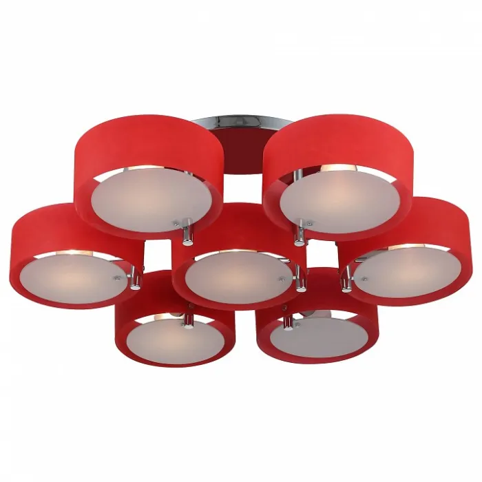 Потолочная люстра ST-Luce Foresta SL483.602.07 Цвет арматуры хром Цвет плафонов розовый от ImperiumLoft