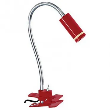 Настольная лампа офисная Horoz Electric Dilara HRZ00000699 Цвет арматуры хром Цвет плафонов красный