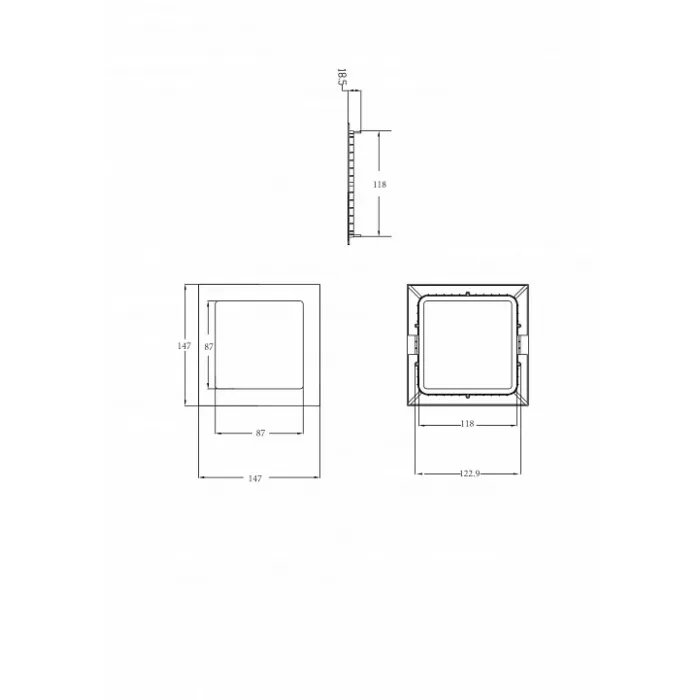 Встраиваемый светильник Donolux DL18453 DL18453/9W White SQ Dim от ImperiumLoft