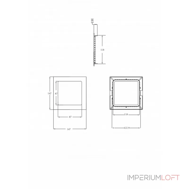 Встраиваемый светильник Donolux DL18453 DL18453/9W White SQ Dim от ImperiumLoft Встраиваемый светильник Donolux DL18453 DL18453/9W White SQ Dim от ImperiumLoft