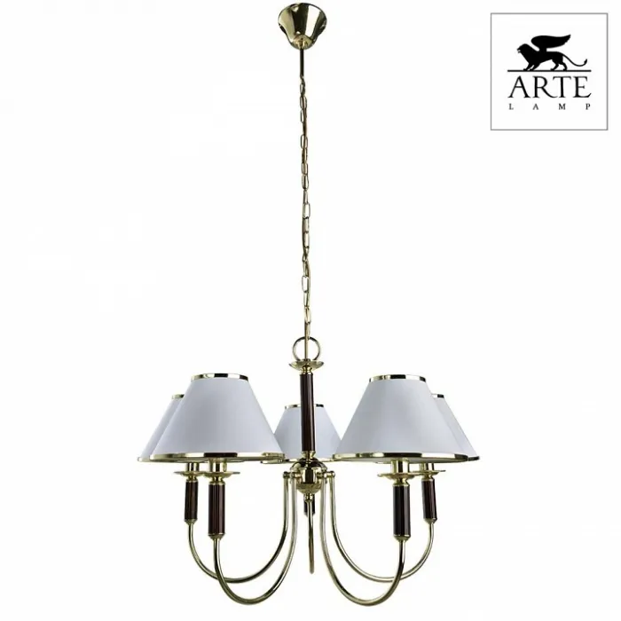 Подвесная люстра Arte Lamp Catrin A3545LM-5GO Цвет арматуры золото Цвет плафонов золото от ImperiumLoft