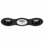 Встраиваемый светильник Lightstar Domino D637070607 цвет арматуры черно-белый
