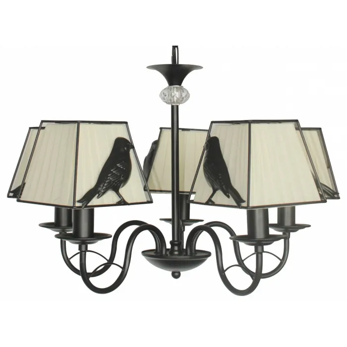 Подвесная люстра TopLight Donna TL7510D-05BL Цвет арматуры черный Цвет плафонов черно-белый от ImperiumLoft