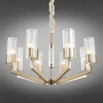 Подвесная люстра Omnilux Ledro OML-69903-08 Цвет арматуры бронза Цвет плафонов прозрачный от ImperiumLoft