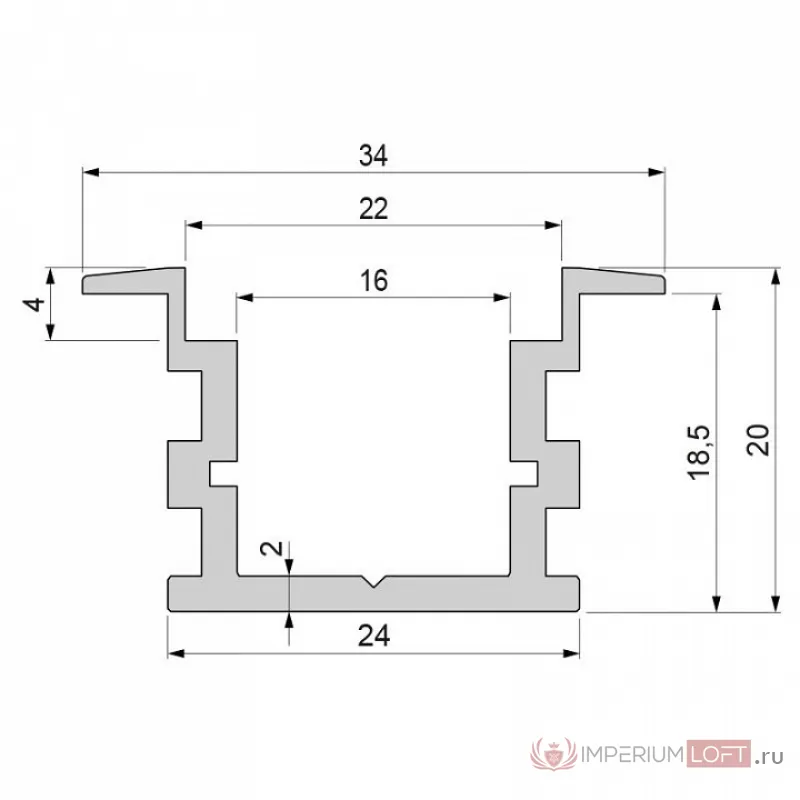 Профиль накладной  Deko-Light T-high 975741 Цвет арматуры серебро от ImperiumLoft