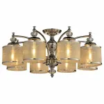 Потолочная люстра ST-Luce Coresia SL1750.102.08 Цвет арматуры никель Цвет плафонов золото от ImperiumLoft