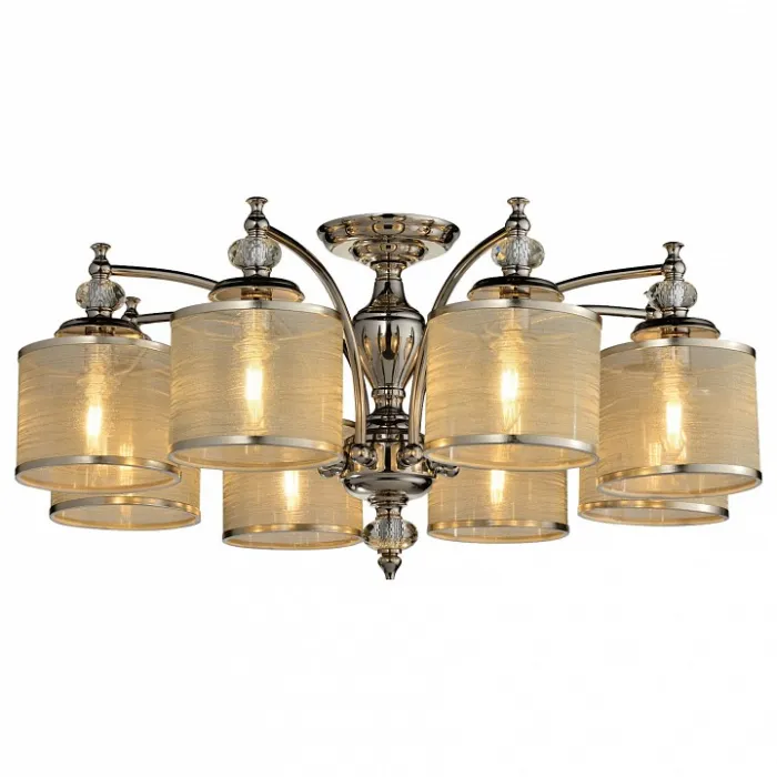 Потолочная люстра ST-Luce Coresia SL1750.102.08 Цвет арматуры никель Цвет плафонов золото от ImperiumLoft
