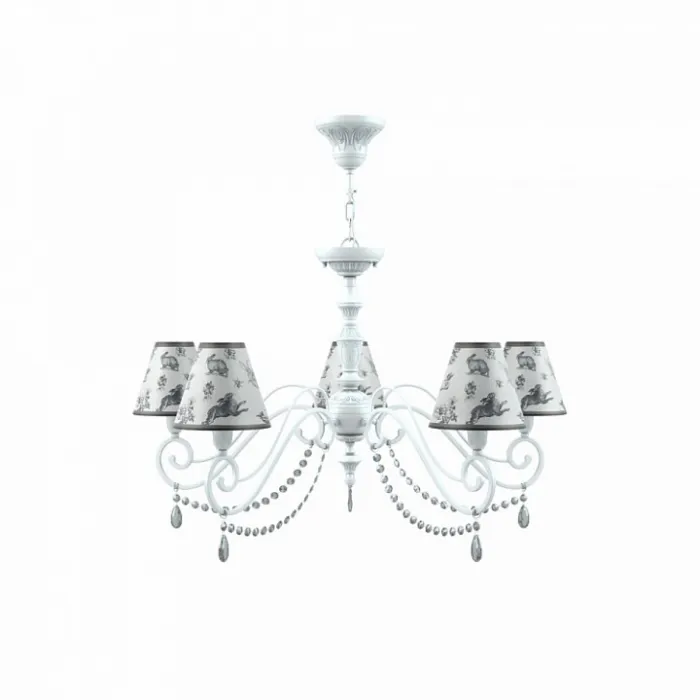 Подвесная люстра Lamp4You Classic 27 E3-05-WM-LMP-O-8-CRL-E3-05-TR-UP Цвет арматуры белый Цвет плафонов серый от ImperiumLoft