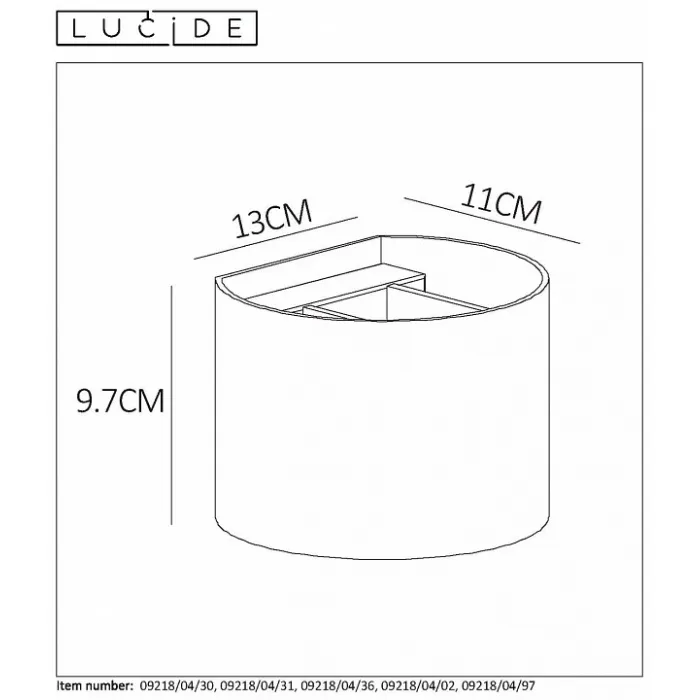 Накладной светильник Lucide 09218/04/97 Цвет арматуры коричневый Цвет плафонов коричневый от ImperiumLoft