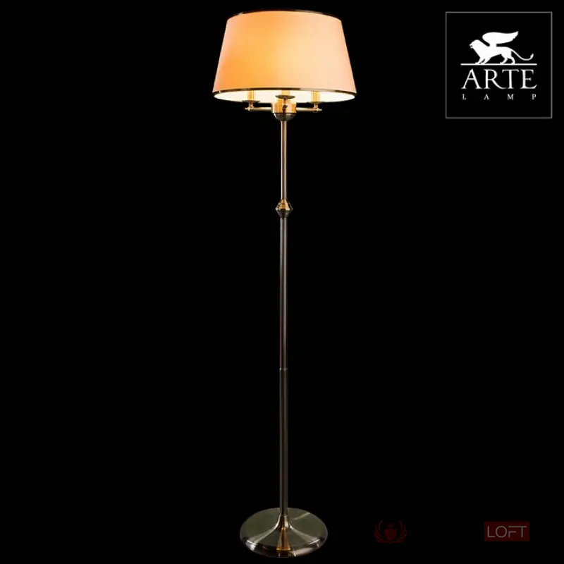 Торшер Arte Lamp Alice A3579PN-3AB Цвет арматуры бронза Цвет плафонов кремовый от ImperiumLoft
