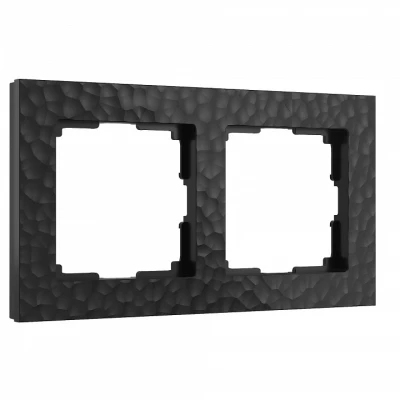 Рамка на 2 поста Werkel W0022408 (черный) Цвет арматуры черный