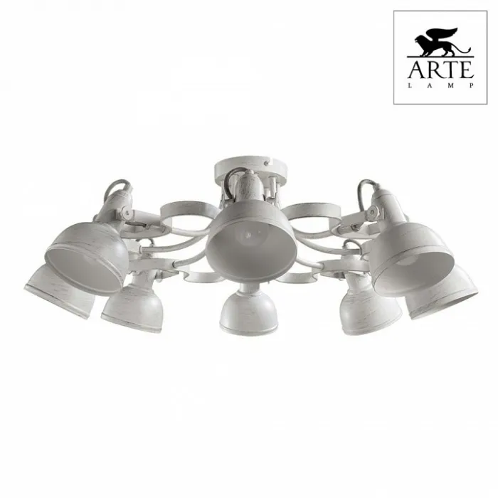 Люстра на штанге Arte Lamp Martin A5216PL-8WG Цвет арматуры золото Цвет плафонов золото от ImperiumLoft