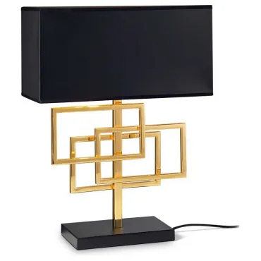 Настольная лампа декоративная Ideal Lux Luxury LUXURY TL1 OTTONE Цвет арматуры золото Цвет плафонов черный