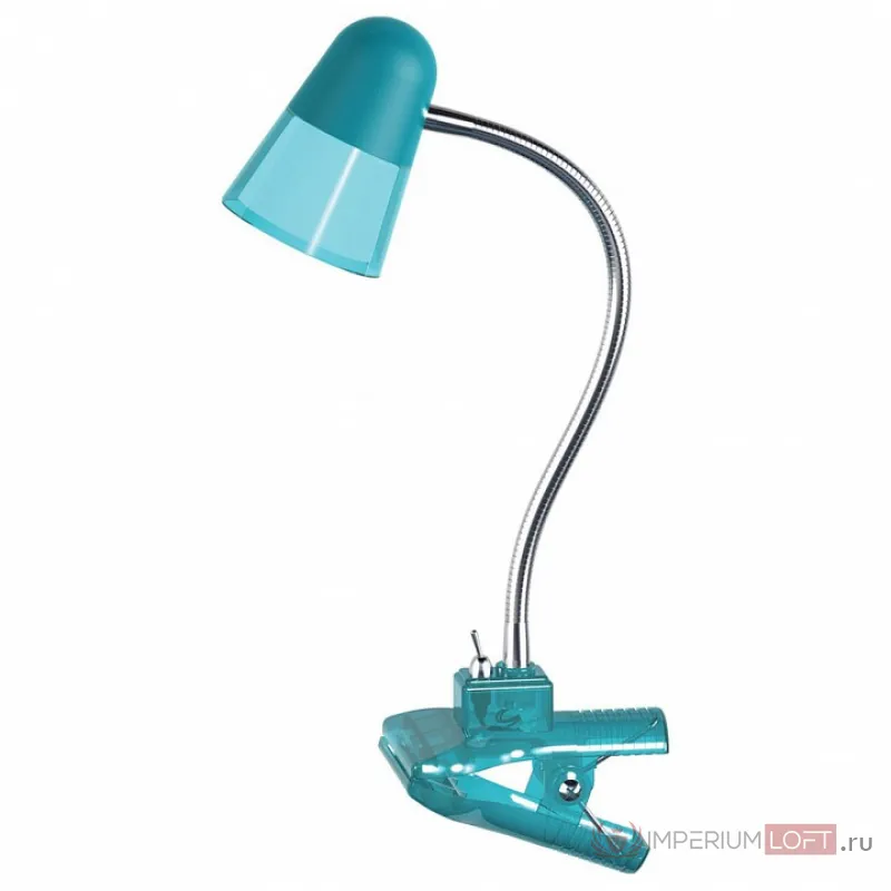 Настольная лампа офисная Horoz Electric Bilge HRZ00000716 Цвет арматуры хром Цвет плафонов синий от ImperiumLoft
