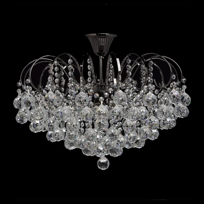 Подвесная люстра MW-Light Жемчуг 9 232016608 Цвет арматуры никель Цвет плафонов прозрачный от ImperiumLoft