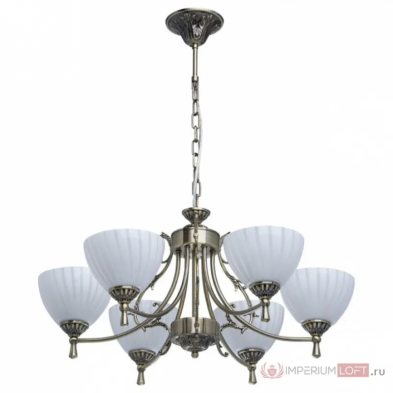 Подвесная люстра MW-Light Ариадна 15 450014406 Цвет арматуры бронза Цвет плафонов белый от ImperiumLoft