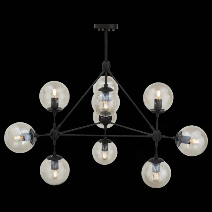 Люстра на штанге ST-Luce Stampo SL549.403.10 Цвет плафонов серый Цвет арматуры черный от ImperiumLoft