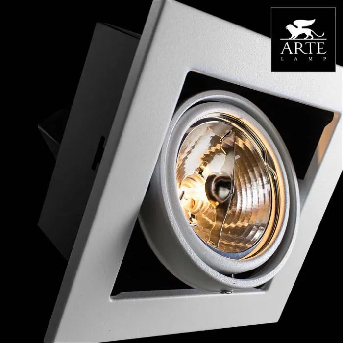 Встраиваемый светильник Arte Lamp Technika 2 A5930PL-1WH Цвет арматуры белый Цвет плафонов белый от ImperiumLoft