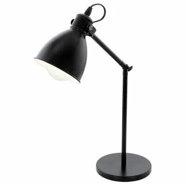 Настольная лампа офисная Eglo Priddy 49469 Цвет арматуры черный Цвет плафонов черный
