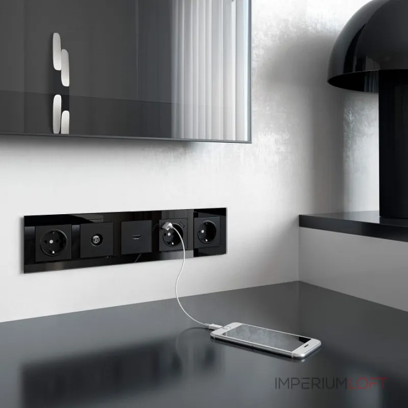 ТВ-розетка оконечная без рамки Werkel черный матовый W1183008 ТВ-розетка оконечная без рамки Werkel черный матовый W1183008