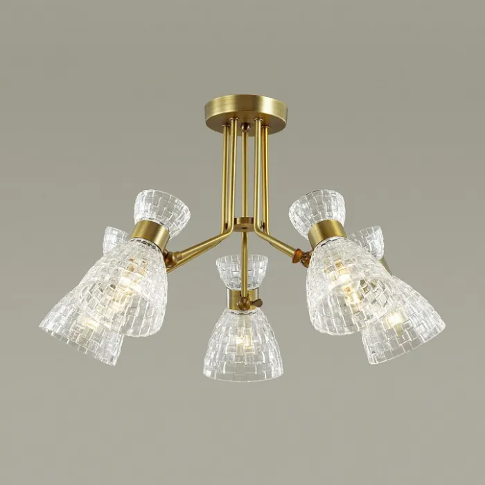 Люстра на штанге Lumion Jackie 3704/5C Цвет арматуры бронза Цвет плафонов прозрачный от ImperiumLoft