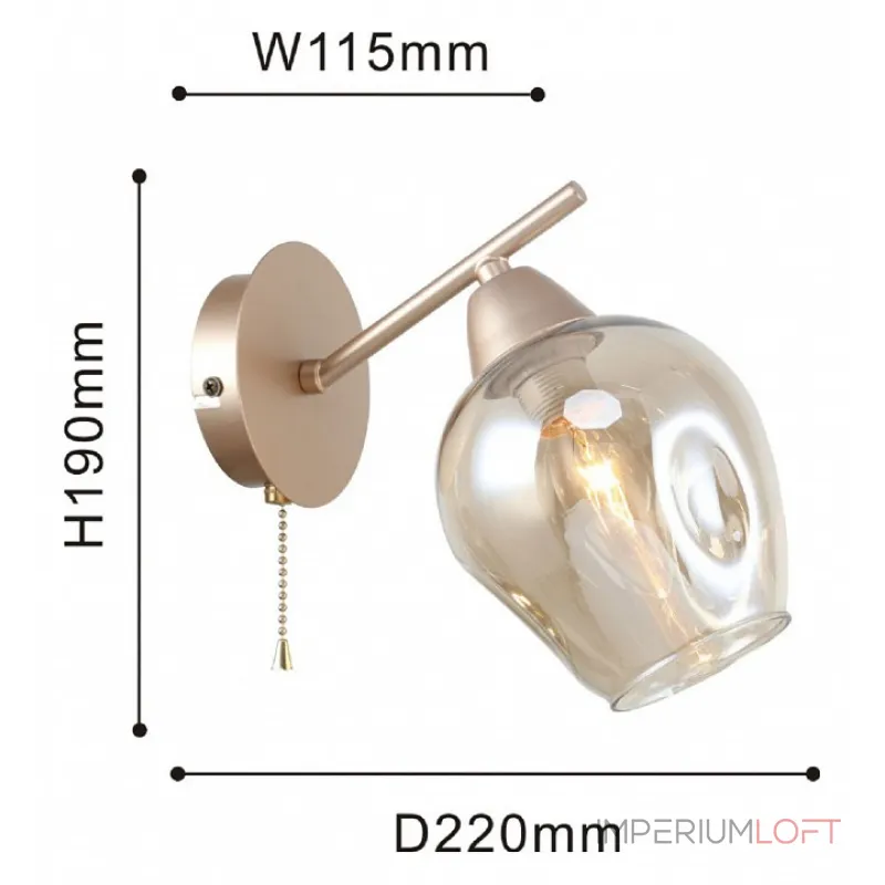Бра F-promo Tilda 2658-1W Цвет арматуры золото Цвет плафонов кремовый Бра F-promo Tilda 2658-1W Цвет арматуры золото Цвет плафонов кремовый