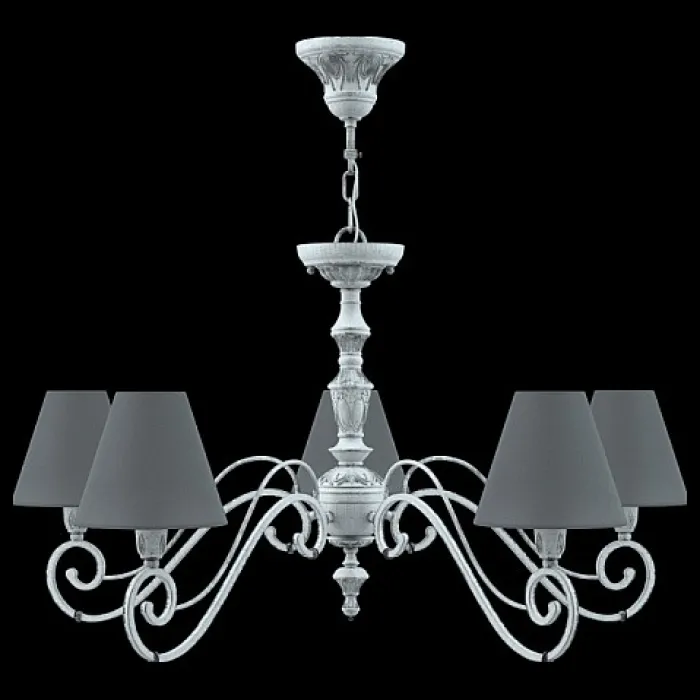 Подвесная люстра Lamp4You Classic 18 E3-05-G-LMP-O-22 Цвет арматуры серый Цвет плафонов черный от ImperiumLoft