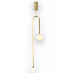09488-2,33 Люстра Ирэн золото d23 h133 G9 2*5W (Led лампы в комплекте 3000К) от ImperiumLoft