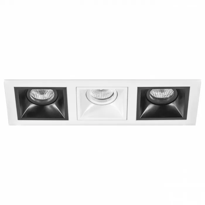 Встраиваемый светильник Lightstar Domino D536070607 цвет арматуры черно-белый от ImperiumLoft