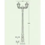 Фонарный столб Fumagalli Anna E22.156.S20.AXE27 от ImperiumLoft
