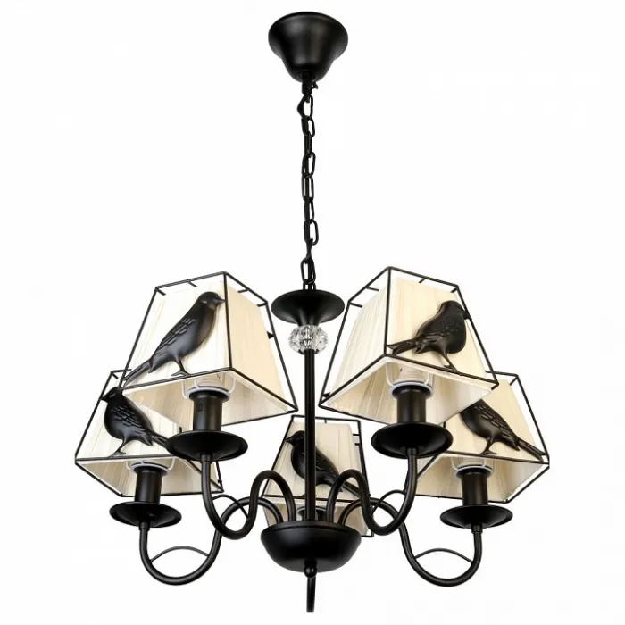Подвесная люстра TopLight Donna TL7510D-05BL Цвет арматуры черный Цвет плафонов черно-белый от ImperiumLoft